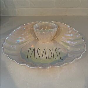 Rae Dunn Iridescent Cream Paradise Platter